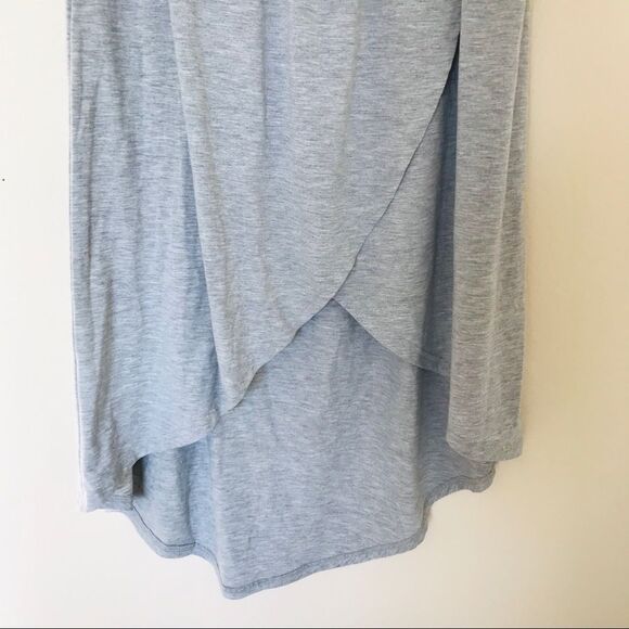 ASOS Light Grey Classic Soft Cotton High-Waisted High-Low Causal Wrap Skirt | 6 - Picture 2 of 8